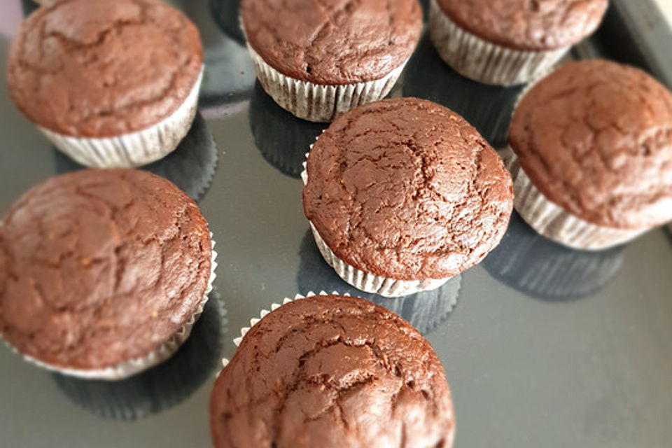 Vegane Schoko-Bananen-Muffins