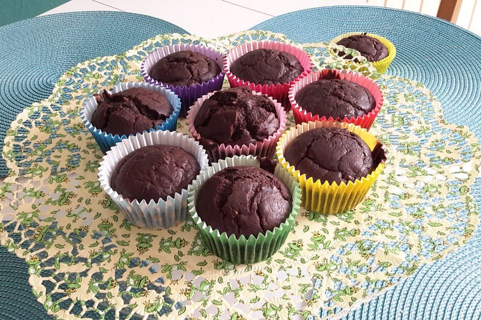 Vegane Schoko-Bananen-Muffins