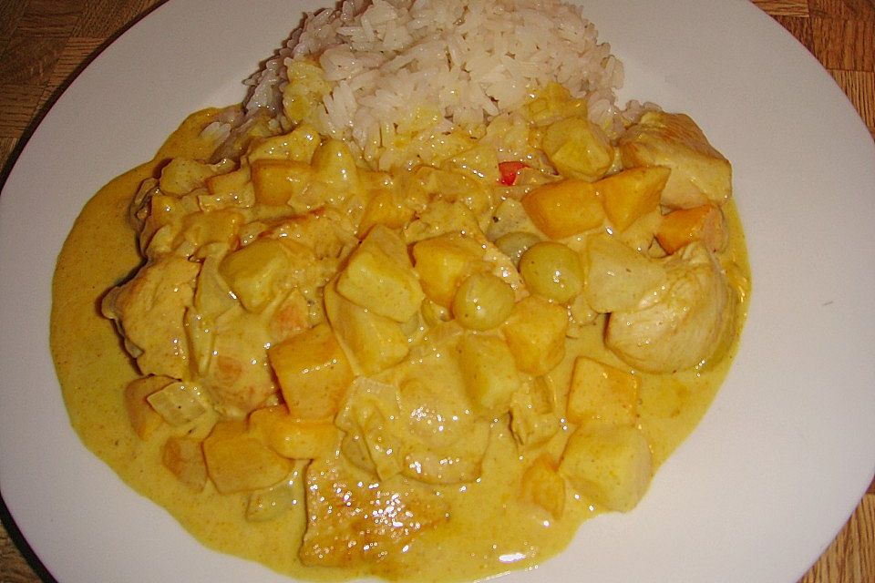 Hähnchen mit Früchte - Curry