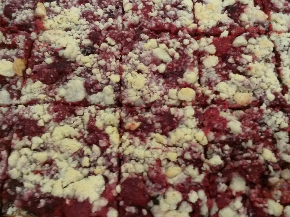 Apfel-Himbeer-Blechkuchen mit Streuseln von gamersbabe | Chefkoch