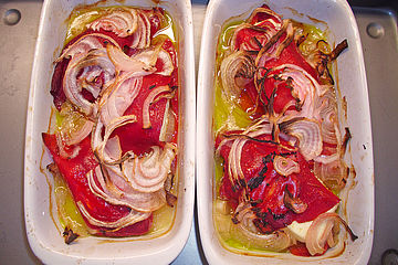 kuechlis köstlicher, gegrillter Paprika mit Schafskäse