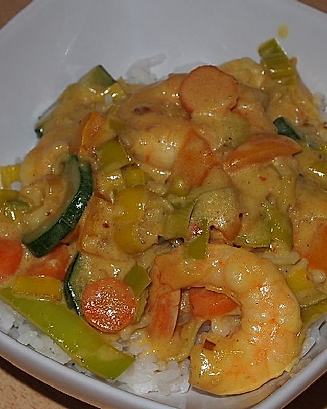 Garnelen-Kokos-Curry