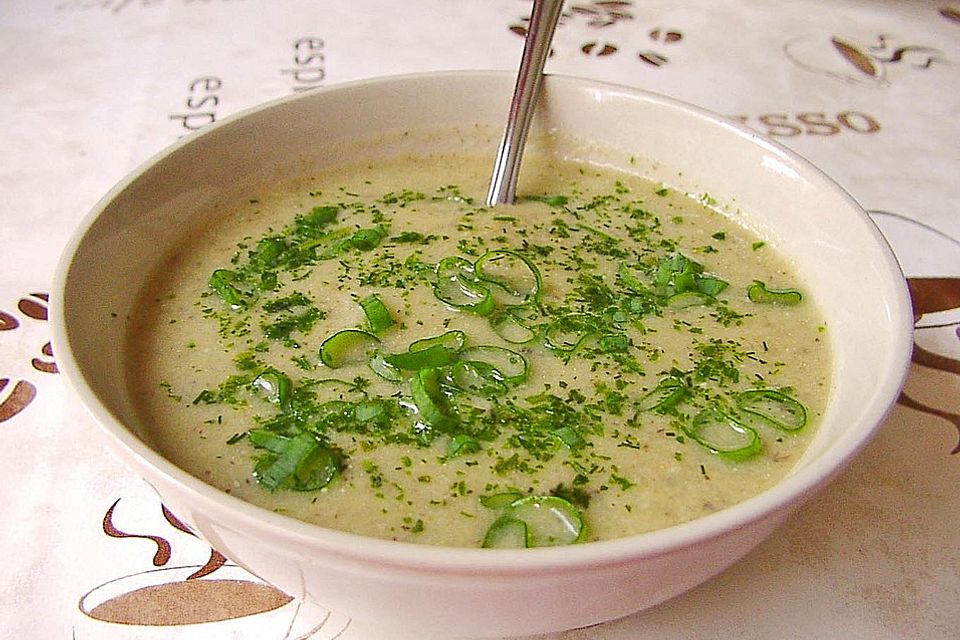 Zucchini - Champignon Rahmsuppe