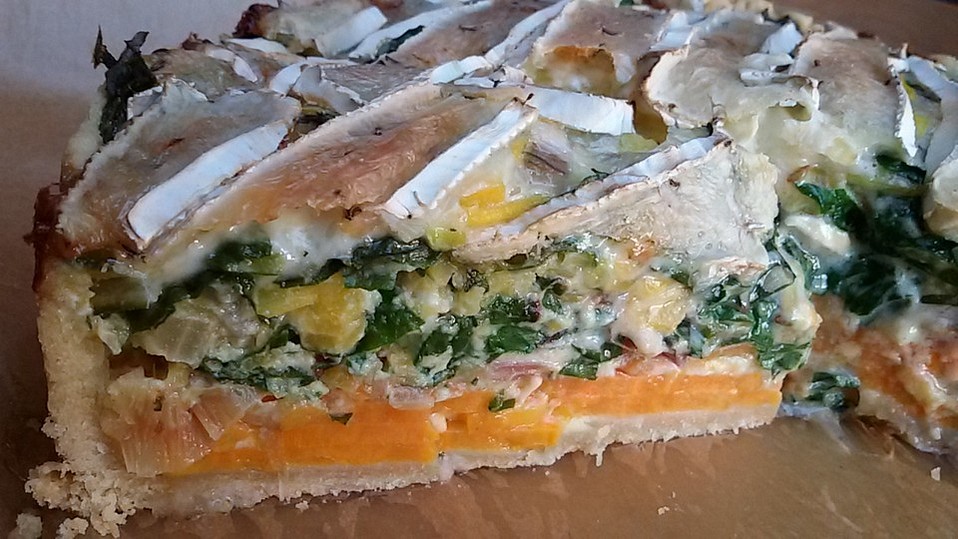 Süßkartoffel-Kürbis-Quiche mit Spinat und Ziegenkäse von Romilein89