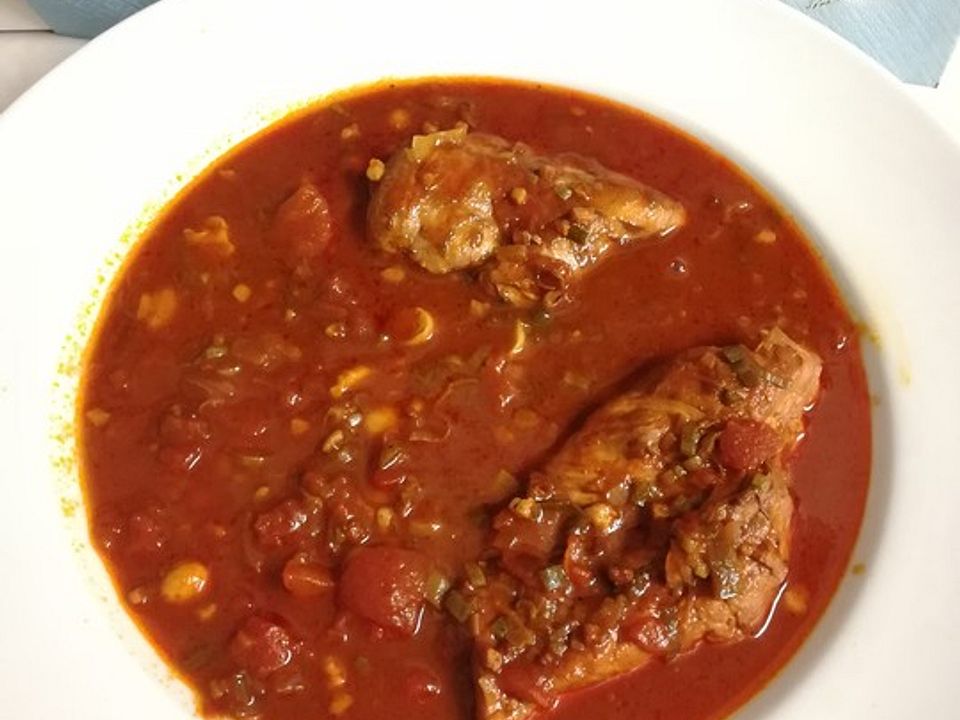 Huhn in Tomaten-Rotweinsauce von Wuehltisch| Chefkoch