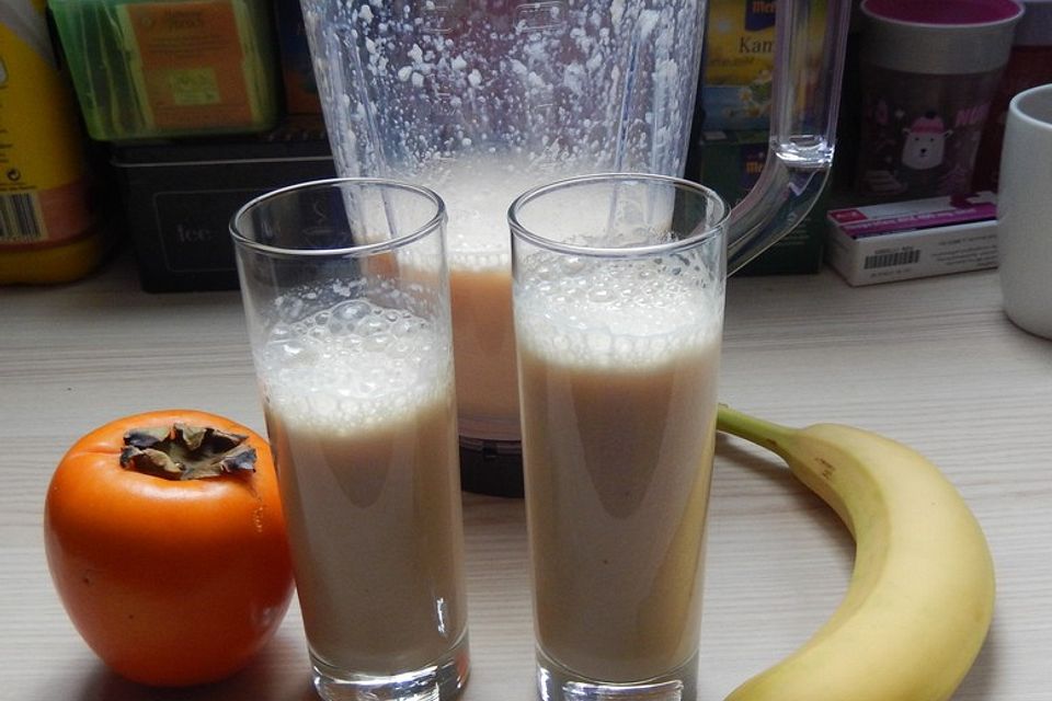 Kaki-Bananen-Milchshake