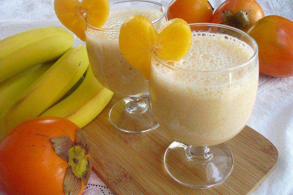 Kaki-Bananen-Milchshake