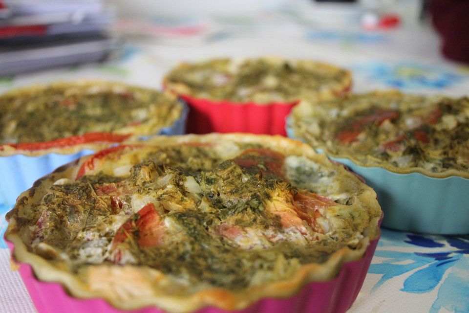 Tomaten - Mozzarella - Basilikum Quiche