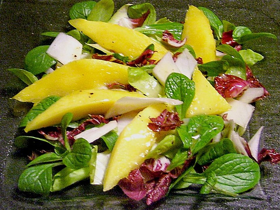 Gemischter Chicoréesalat mit Mango - Kochen Gut | kochengut.de