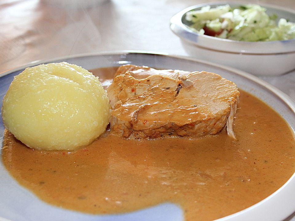Mamas Schweinebraten mit süß-saurer Soße von nessilein1504| Chefkoch