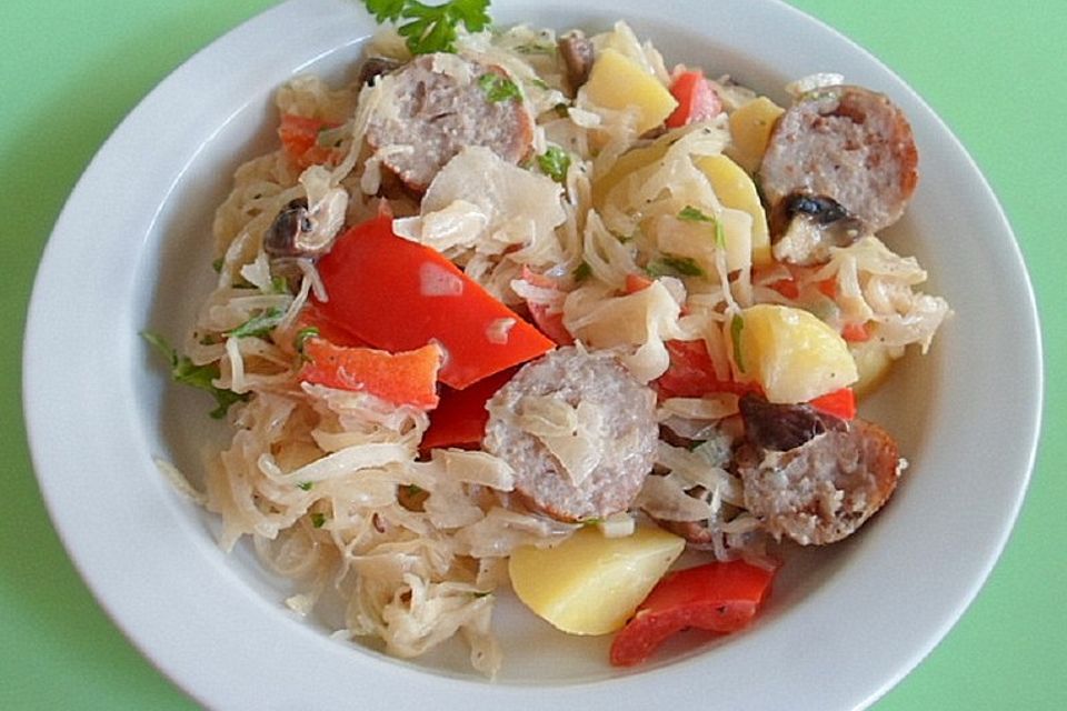 Nürnberger Sauerkraut-Pfanne