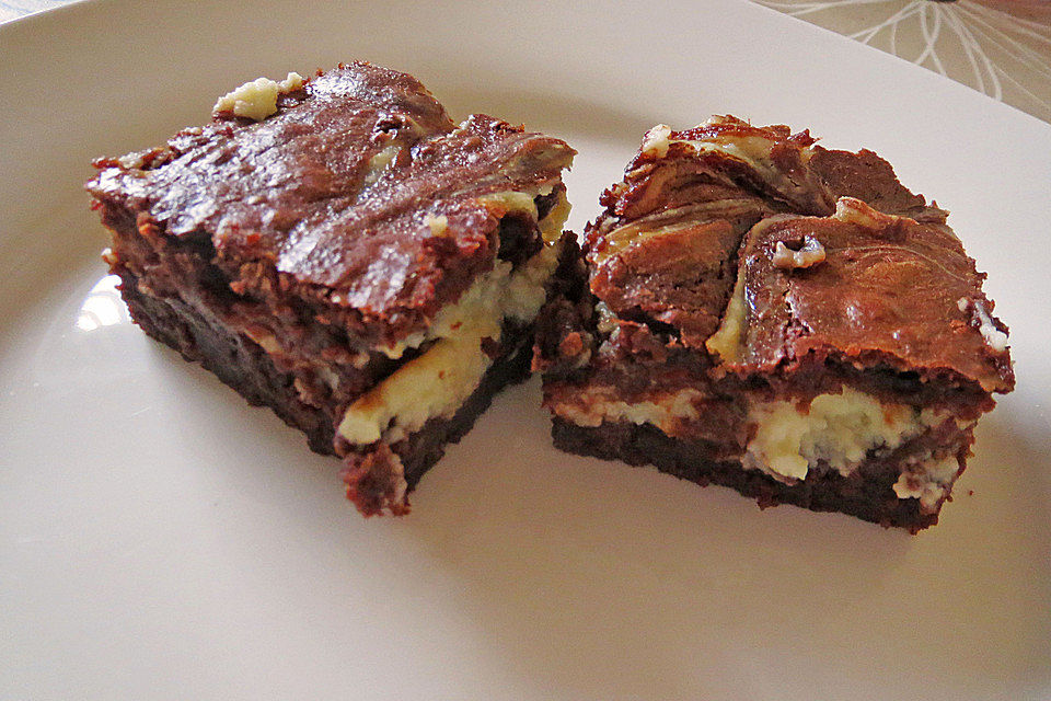 Cheesecake Brownies mit Eierlikör