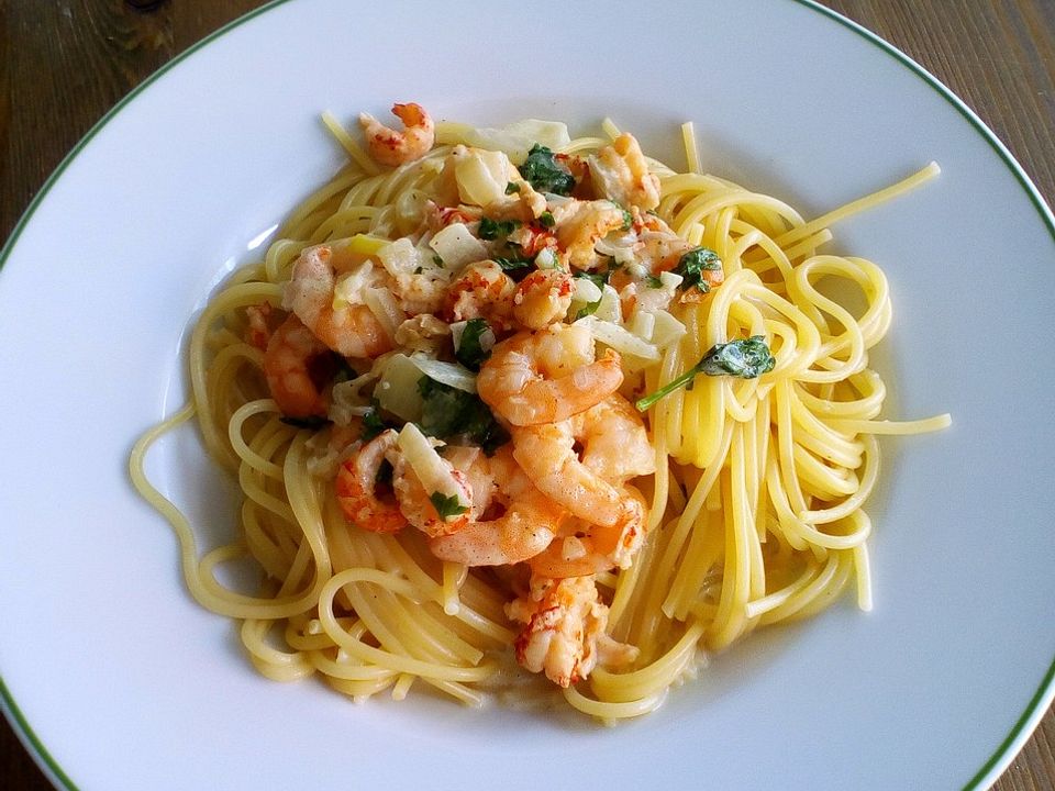 Spaghetti mit Shrimps in Zitronensoße von Zimtschnecke001| Chefkoch