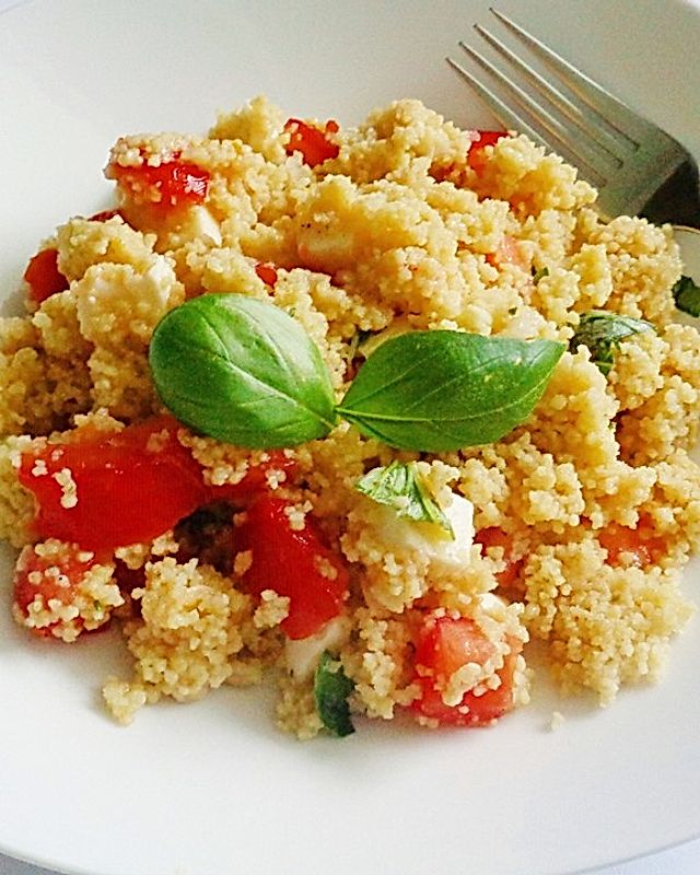 Couscous - Salat mit Tomaten & Mozarella