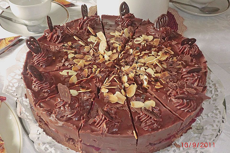 Torte von weißer Schokolade