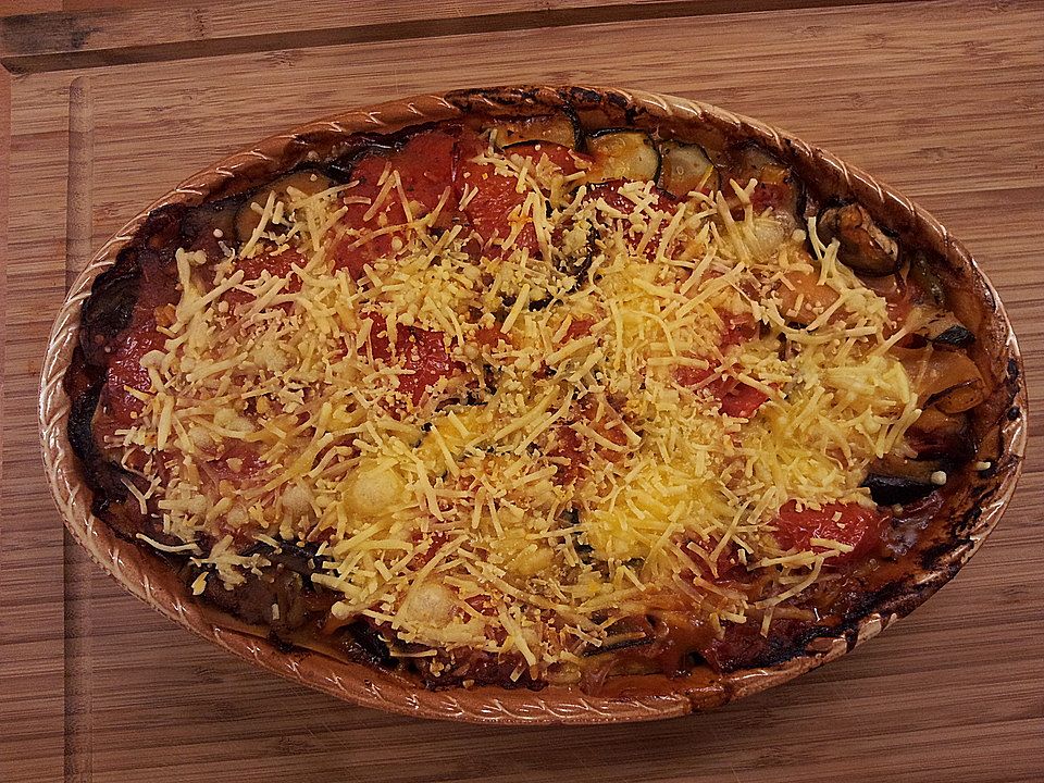 Vegane Lasagne mit Auberginen, Zucchini, Paprika von corachlme| Chefkoch