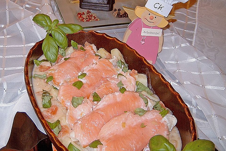 Fischfilet mit Räucherlachs