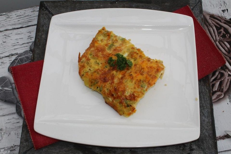 Kartoffel-Gemüse-Frittata mit Parmesan