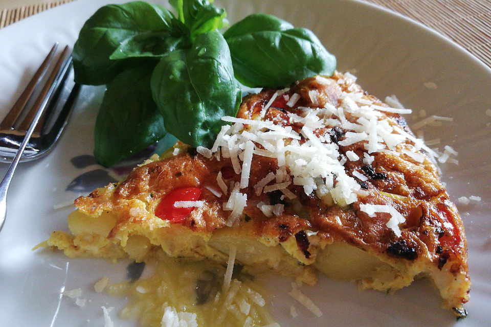 Kartoffel-Gemüse-Frittata mit Parmesan