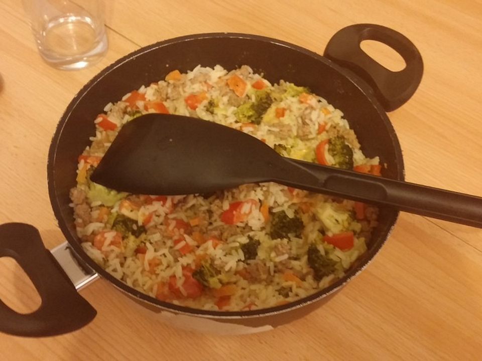 Meine leckere Gemüse-Reispfanne von aku72| Chefkoch