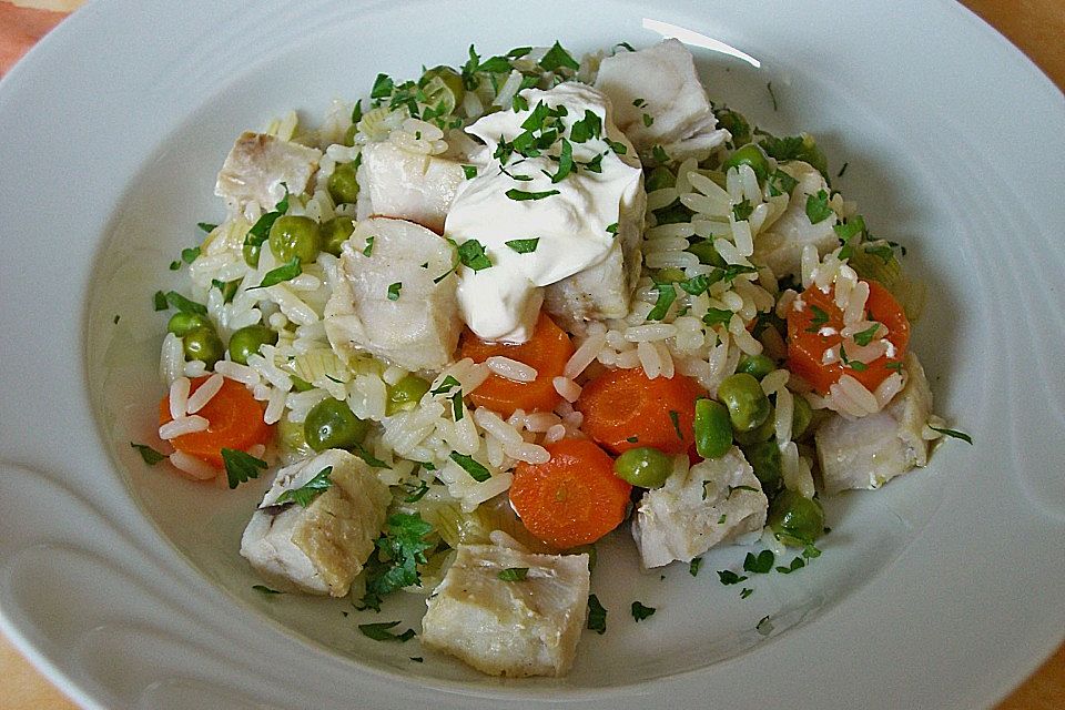 Fisch-Reis-Pfanne