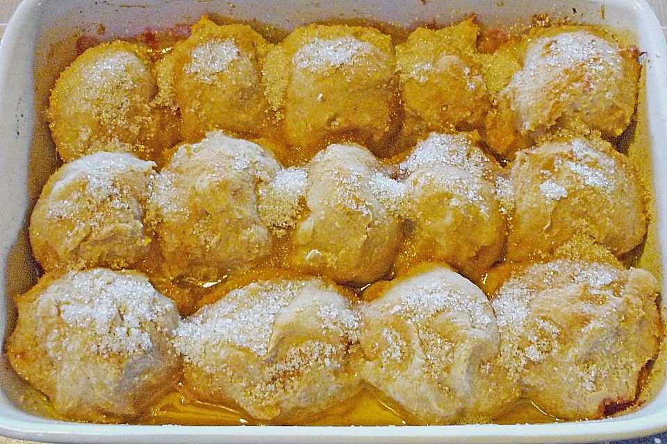 Gebackene Zwetschgenknödel