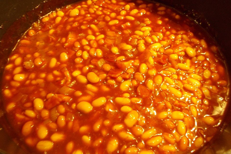 Baked Beans Country Stile - rich and thick and spicy