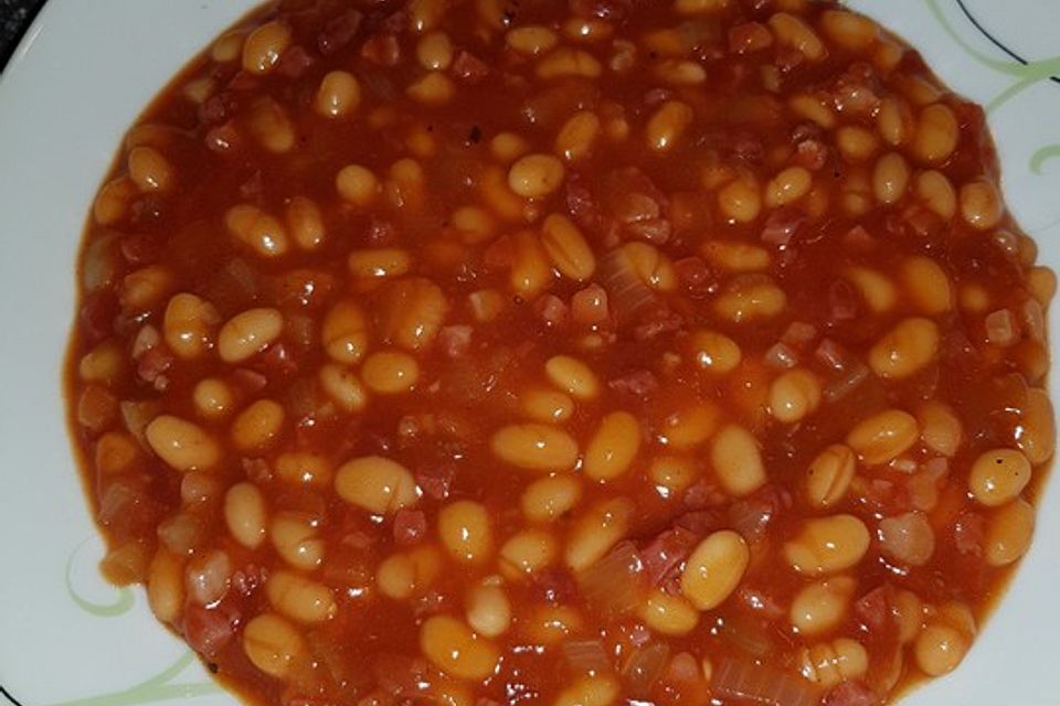 Baked Beans Country Stile - rich and thick and spicy