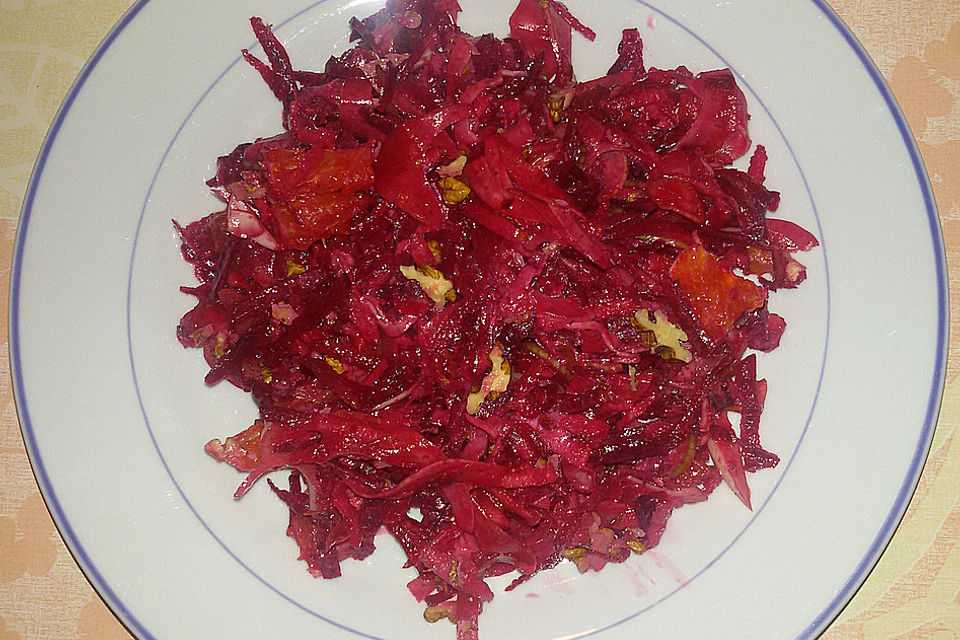 Rote Bete Frischkost mit Fenchel und Orangen