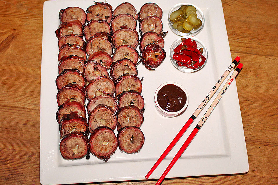 BBQ-Fleischrollen-Sushi