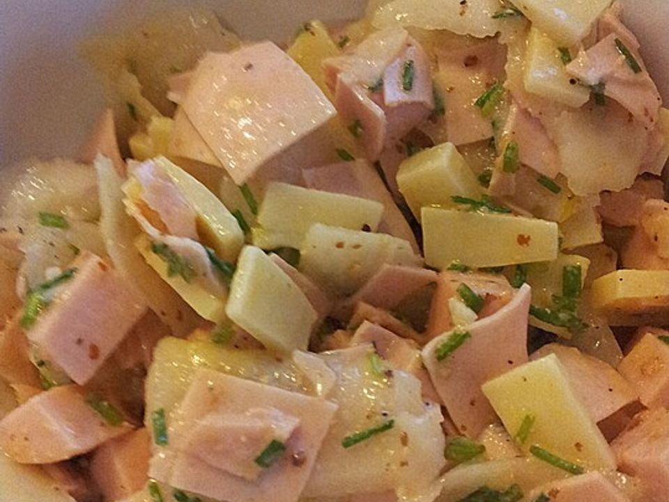 Rettich-Käse-Wurstsalat mit Schnittlauch verfeinert von einserin | Chefkoch