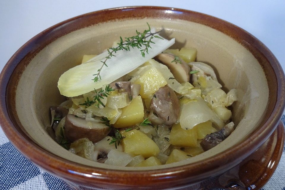 Pilz - Chicoree - Pfanne