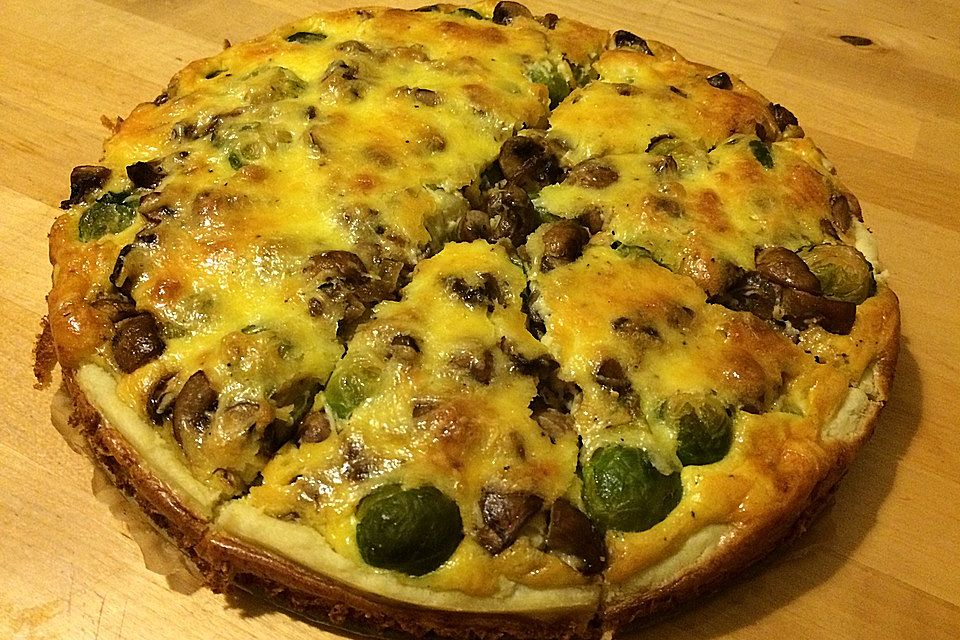 Rosenkohl-Champignon-Quiche