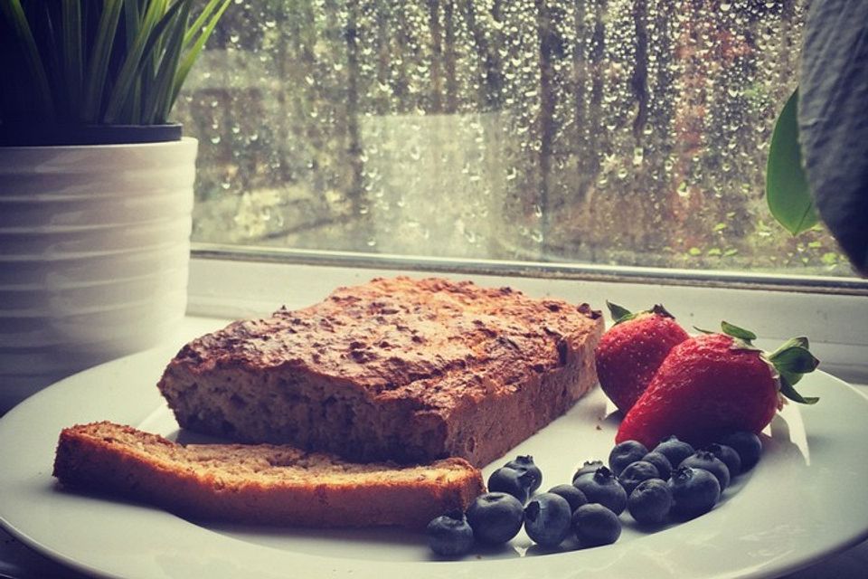 Bananenbrot ohne extra Fett und Zucker