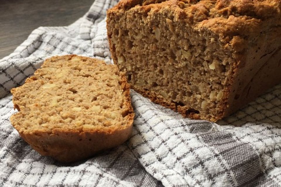 Bananenbrot ohne extra Fett und Zucker