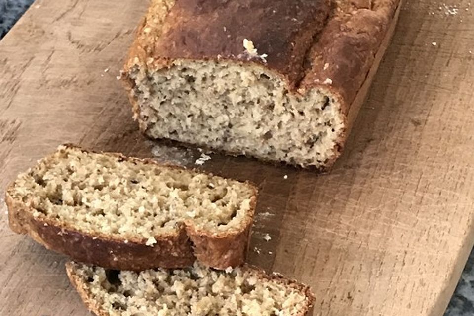 Bananenbrot ohne extra Fett und Zucker