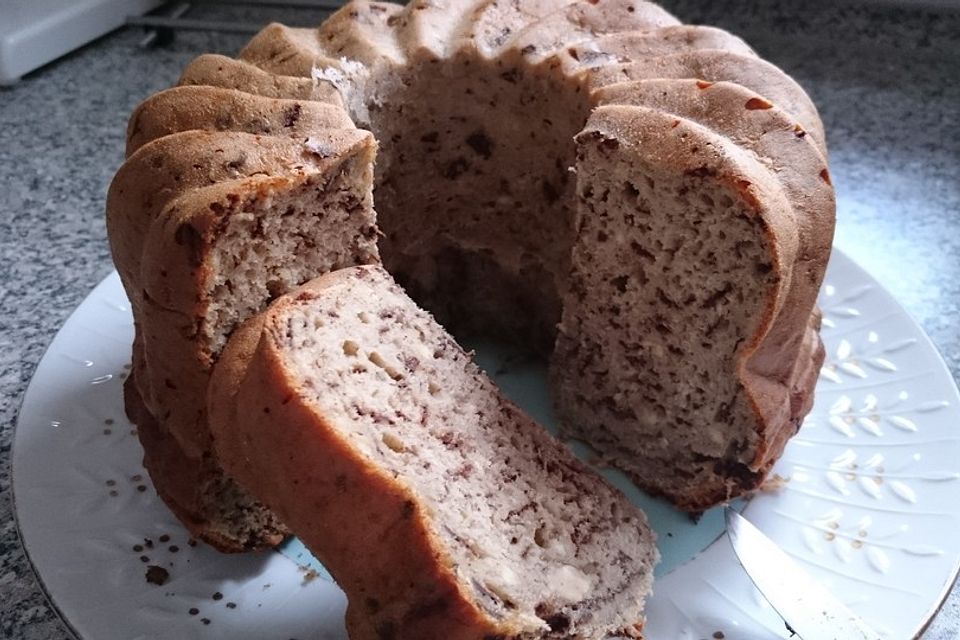 Bananenbrot ohne extra Fett und Zucker