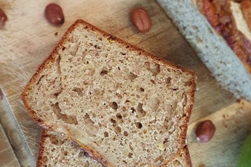 Bananenbrot ohne extra Fett und Zucker