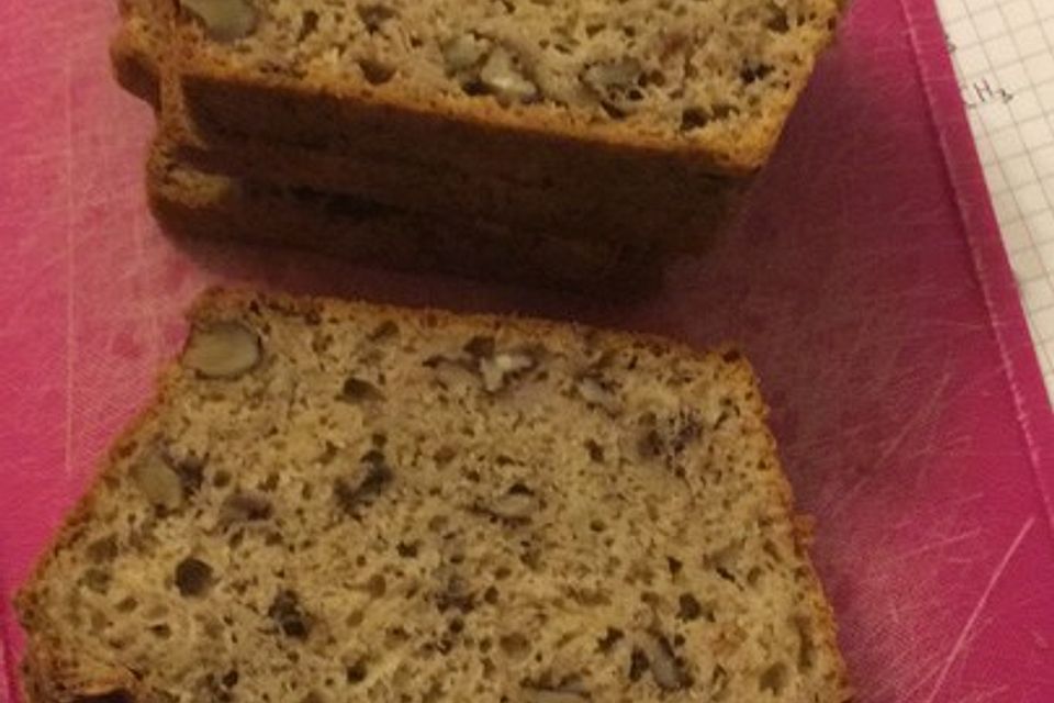 Bananenbrot ohne extra Fett und Zucker