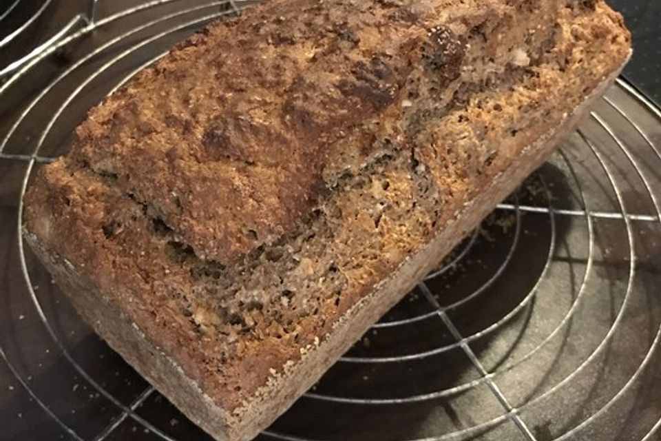 Bananenbrot ohne extra Fett und Zucker