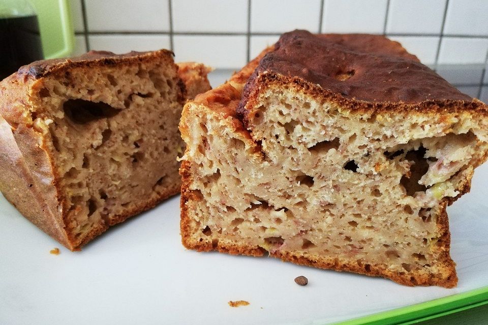 Bananenbrot ohne extra Fett und Zucker