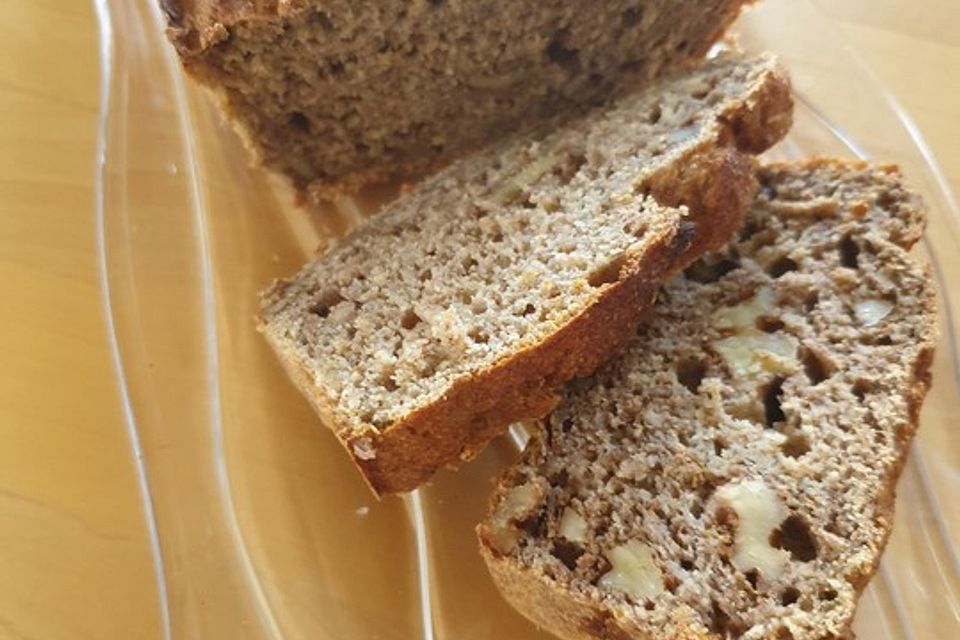 Bananenbrot ohne extra Fett und Zucker