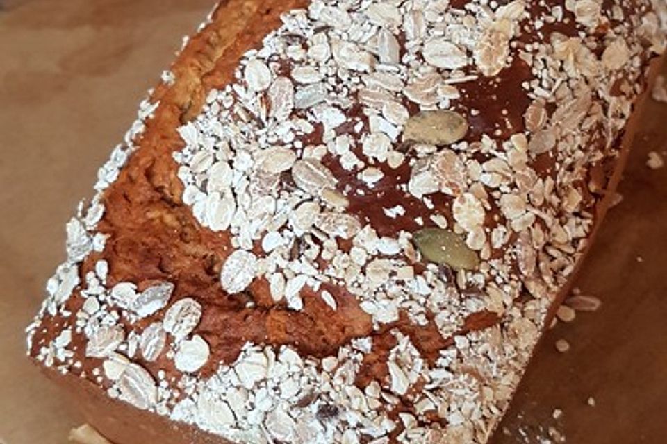 Bananenbrot ohne extra Fett und Zucker