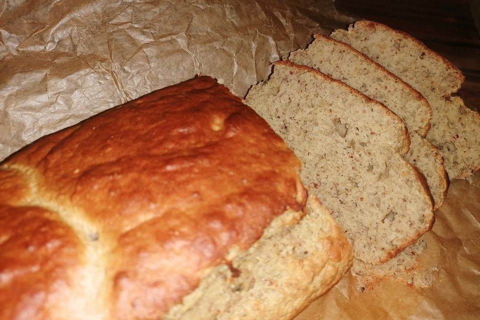 Bananenbrot ohne extra Fett und Zucker