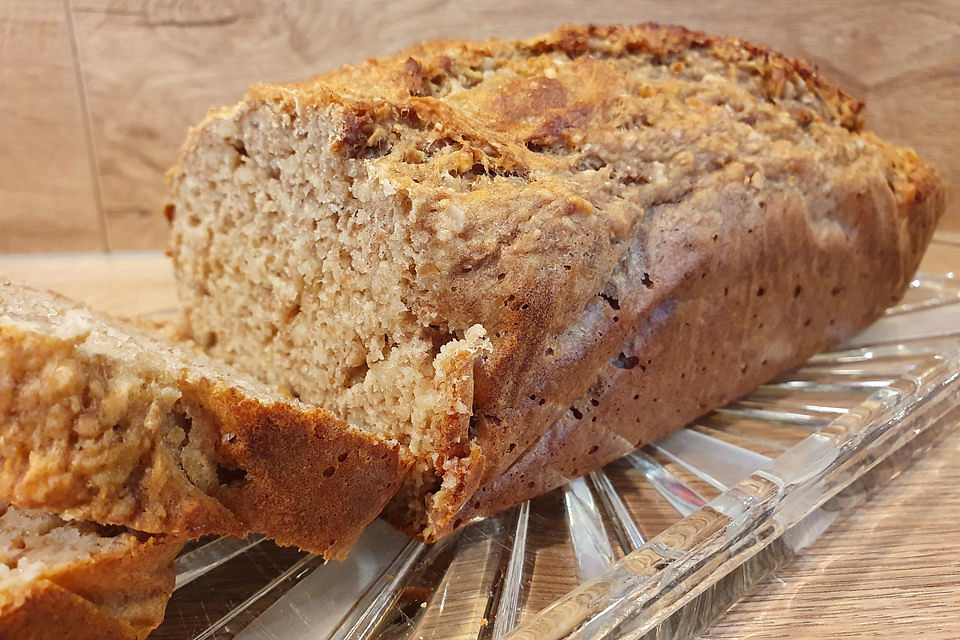 Bananenbrot ohne extra Fett und Zucker