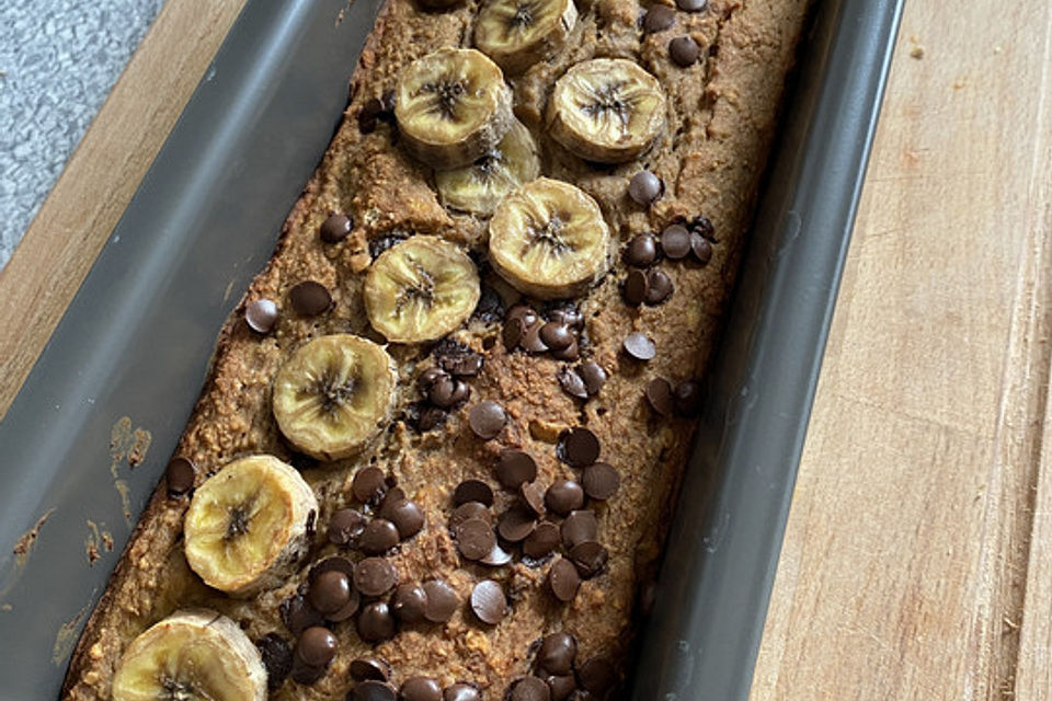 Bananenbrot ohne extra Fett und Zucker