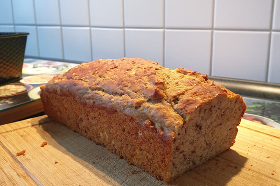 Bananenbrot ohne extra Fett und Zucker