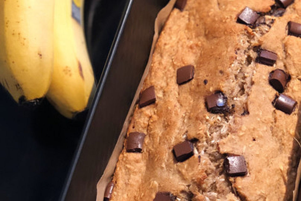 Bananenbrot ohne extra Fett und Zucker