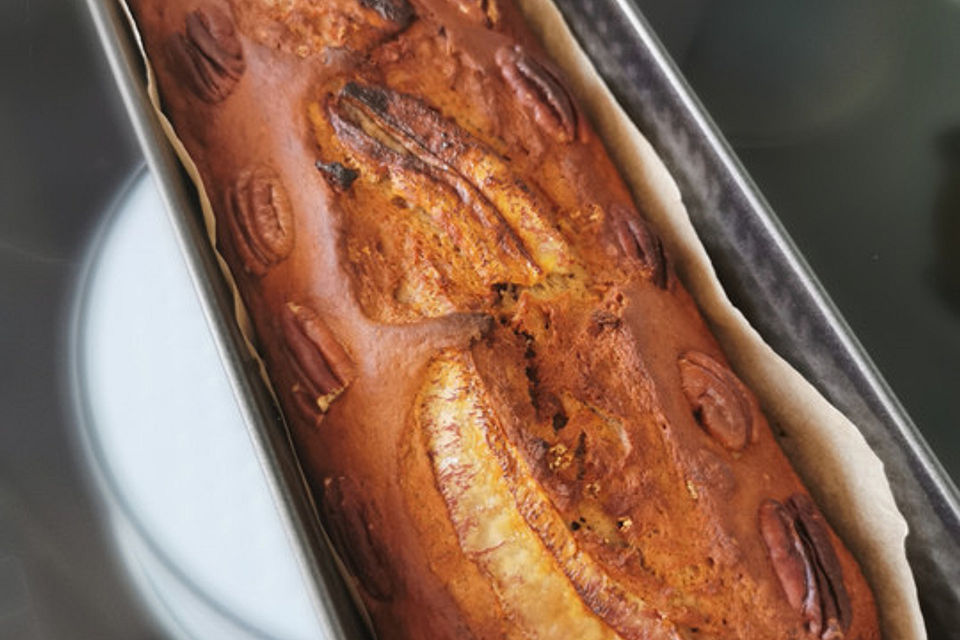 Bananenbrot ohne extra Fett und Zucker