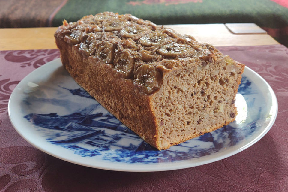 Bananenbrot ohne extra Fett und Zucker